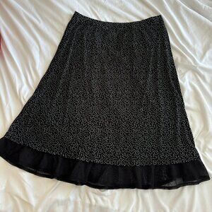 Jaclyn Smith Black Polka Dot Midi Skirt